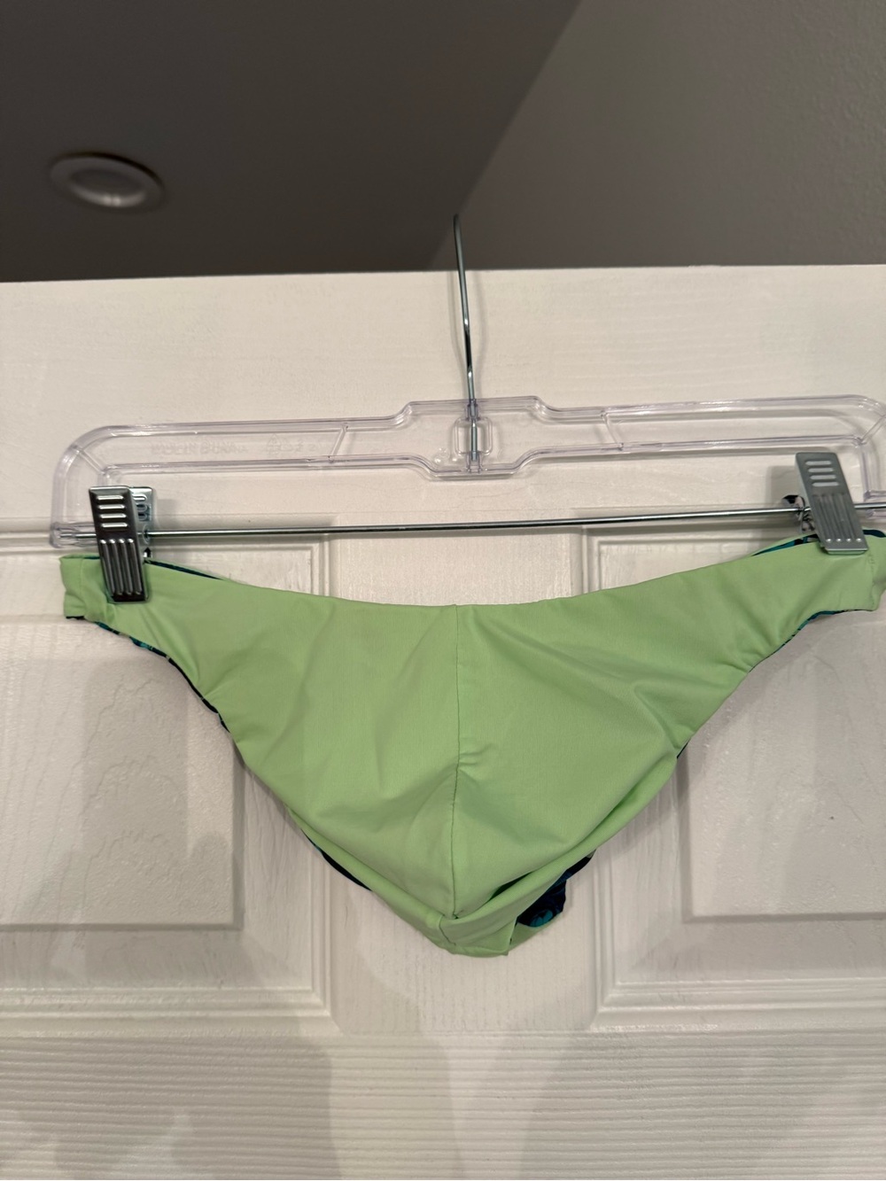 Hunk Menswear reversible green and Teal Floral Swim thong- medium - Picture 3 of 8
